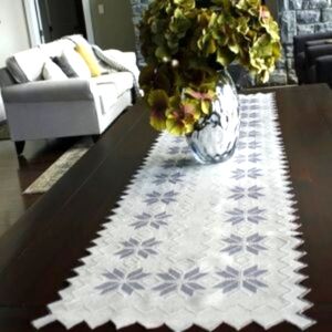 SILVER STAR Runner Mantel Scarf, Long (16x 72 in.) NEW